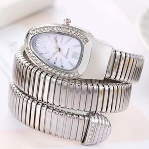 Serpenti Silver Wrap Timepiece Watch